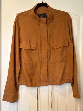 Sanctuary Linen Utility Jacket in Rust
